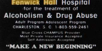 Fenwick Hall Hospital Newsprint Advertisement from 1980's