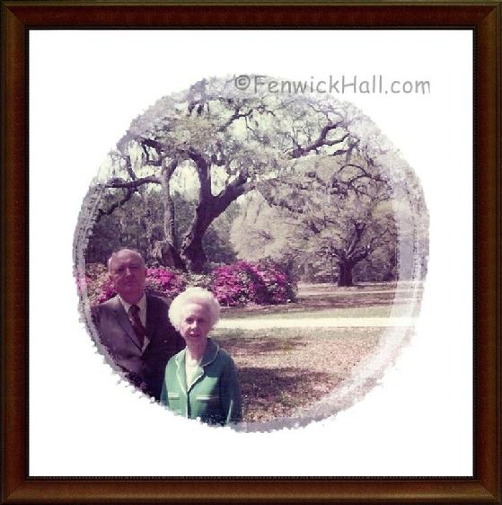 Claude & Nellie Blanchard, Sr on the grounds of their wonderful Fenwick Hall Plantation. Photo taken in late 1970's. Photo courtesy of their grandson, Claude W.Blanchard III of Charleston.
