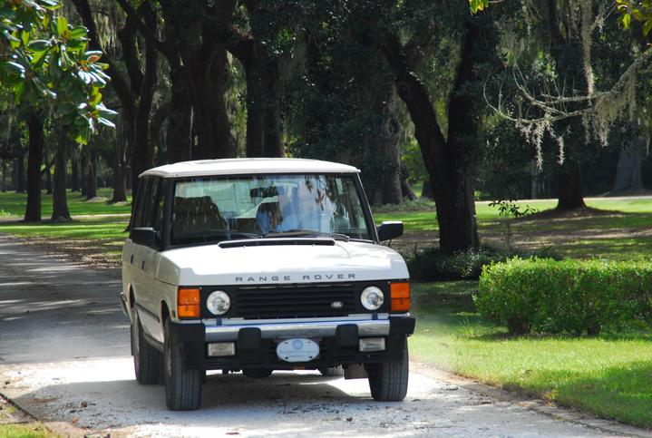 White Range Rover, Charleston,  Vintage  Rover 