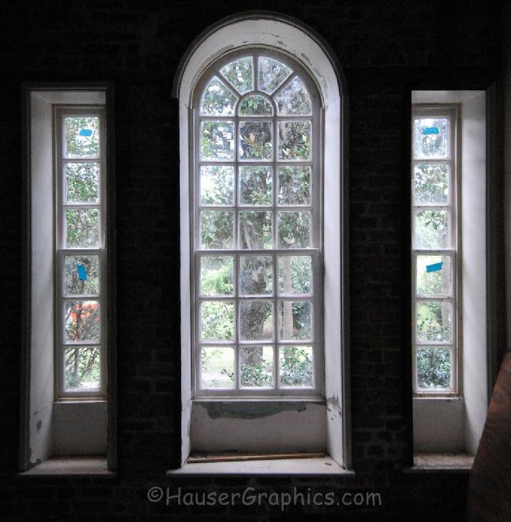 Palladian Window of Fenwick Hall Plantation on John's Island, SC. One of the earliest Palladian Windows used in a home in S.Carolina.