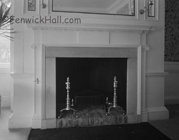 Fenwick Hall's formal dining room fire place. In octagonal section constructed in 1780's by John Gibbes.