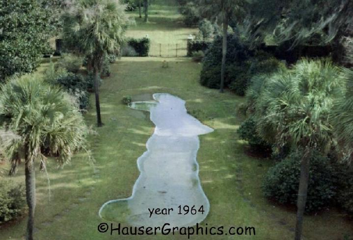 Reflection Pond, Fenwick, Victor Morawetz, Charleston Plantations, Fountains, Johns Island, Hauser Graphics. 
